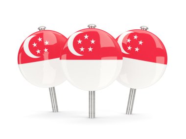 Singapur, yuvarlak iğne bayrak