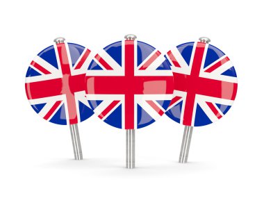 İngiltere, bayrağı yuvarlak iğne