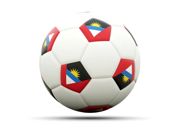 Flag of antigua and barbuda on football — Stock Photo, Image