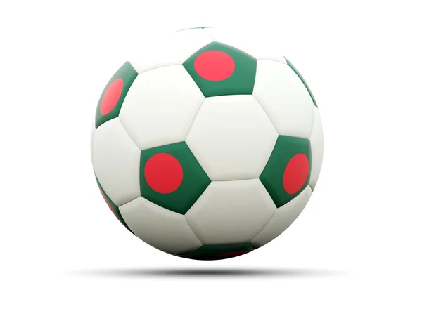 Flag of bangladesh on football — Stock Photo, Image