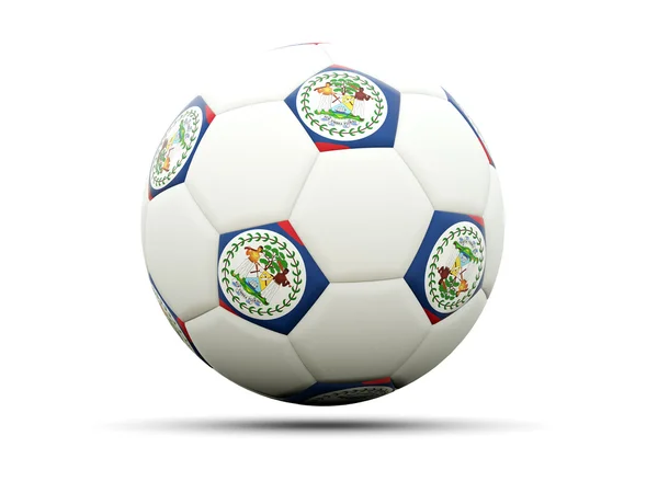 Flagga Belize på fotboll — Stockfoto