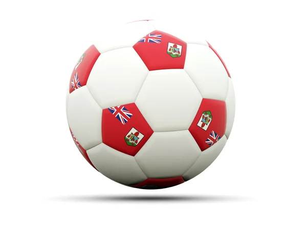 Flag of bermuda on football — Stock Photo, Image