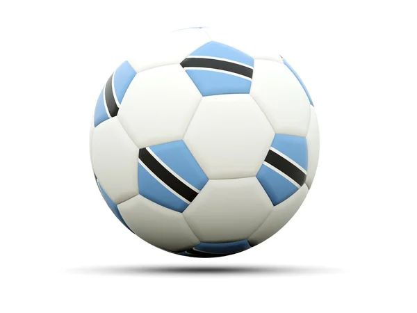 Flag of botswana on football — Stock Photo, Image