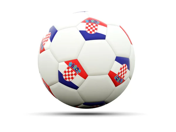 Drapeau de la croatie sur le football — Photo