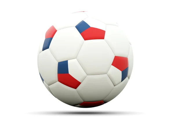 Flaga Republiki Czeskiej w piłce nożnej — Zdjęcie stockowe