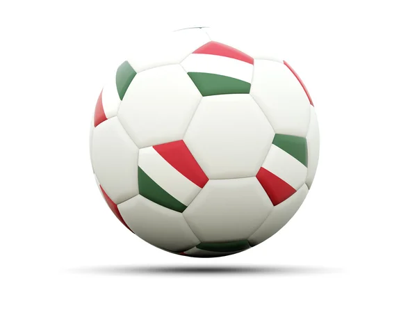 Vlag van Hongarije op voetbal — Stockfoto