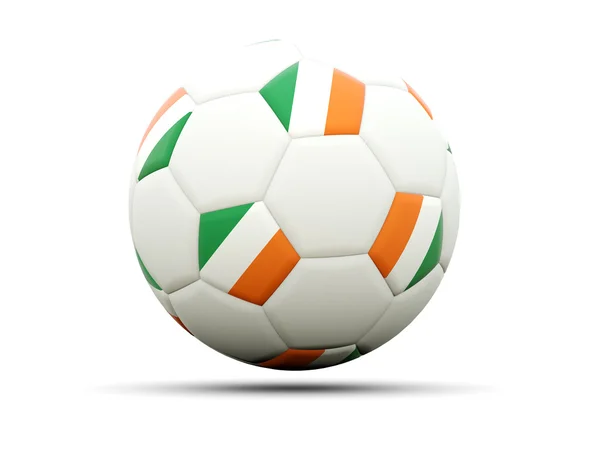 爱尔兰在足球上的标志 — 图库照片