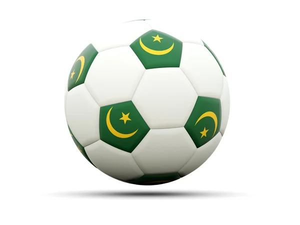 Bandeira de mauritania no futebol — Fotografia de Stock