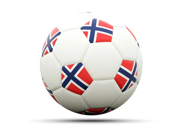 Flag of norway on football — Stock Photo, Image