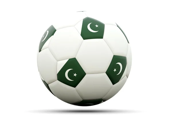 Flaggan i pakistan på fotboll — Stockfoto