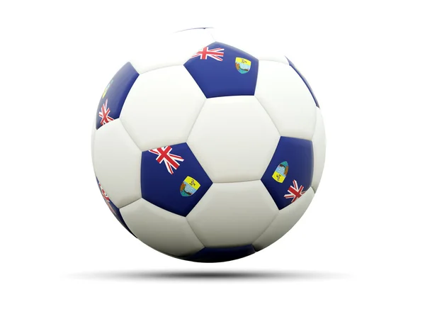 Flag of saint helena on football — Stock Photo, Image