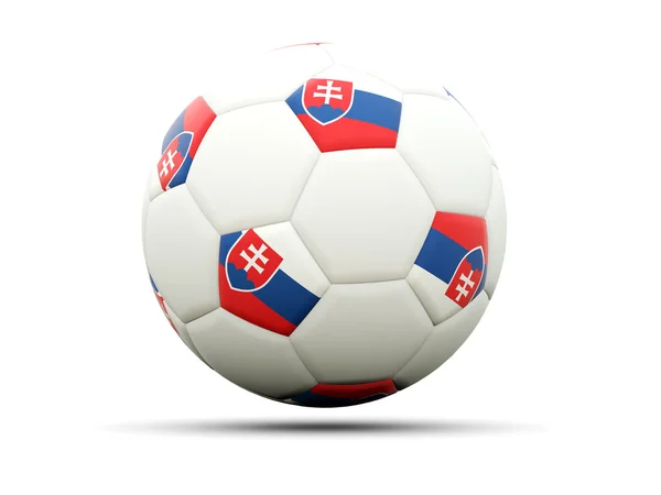 Vlajka Slovenska na fotbal — Stock fotografie