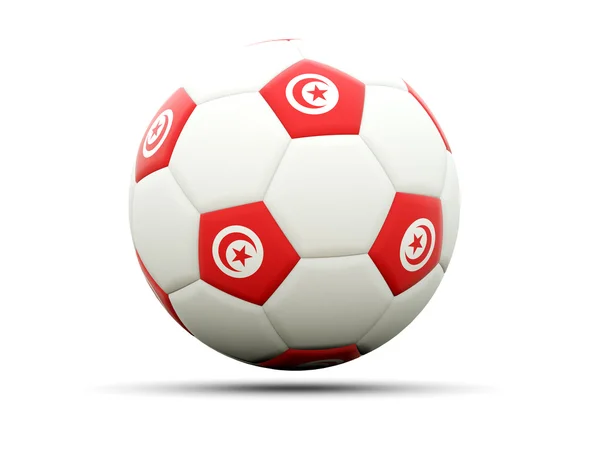 Bandeira de tunisia no futebol — Fotografia de Stock