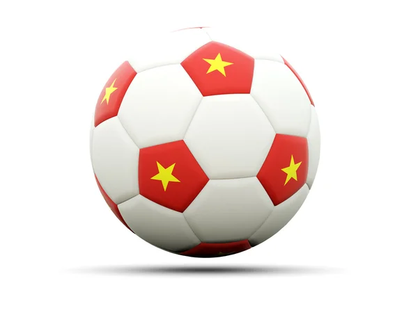 Bandiera del Vietnam sul calcio — Foto Stock