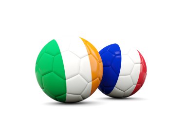 Fransa ve İrlanda futbol topu