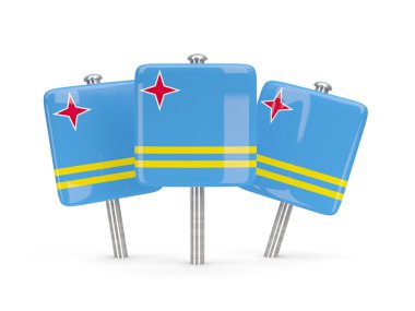 Aruba, üç kare pimleri bayrağı