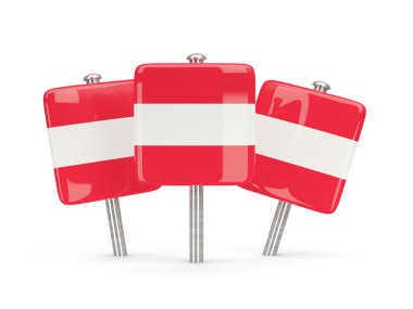 Avusturya, üç kare pimleri bayrağı