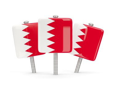 Bahreyn, üç kare pimleri bayrağı