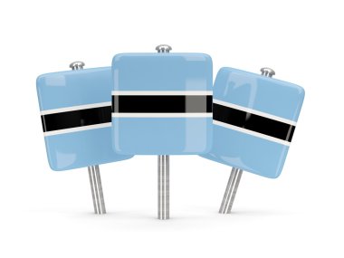 Botsvana, üç kare pimleri bayrağı