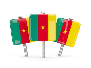 Kamerun, üç kare pimleri bayrağı