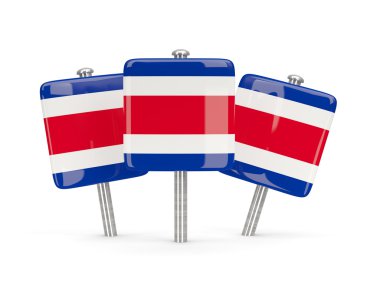 Kosta Rika, üç kare pimleri bayrağı