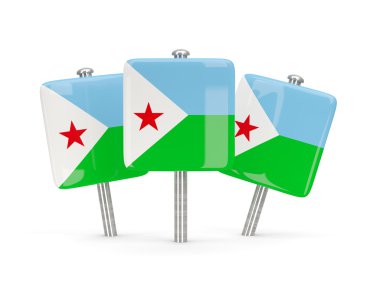 Cibuti, üç kare pimleri bayrağı