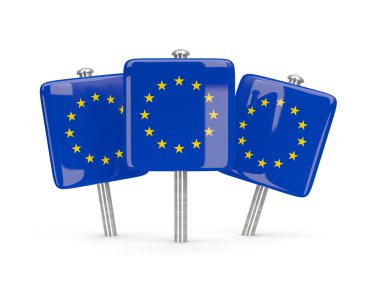 Avrupa Birliği, üç kare pimleri bayrağı