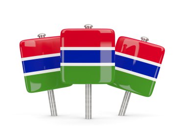 Gambiya, üç kare pimleri bayrağı