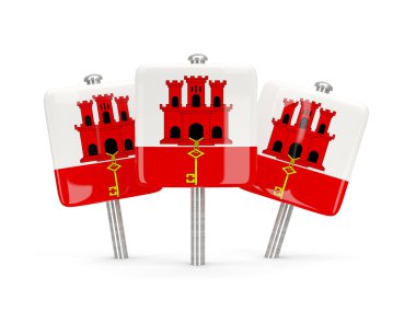 Cebelitarık, üç kare pimleri bayrağı