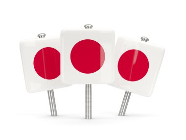 Japonya, üç kare pimleri bayrağı
