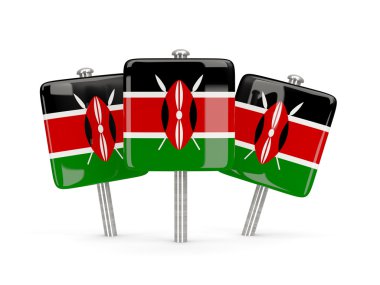 Kenya, üç kare pimleri bayrağı