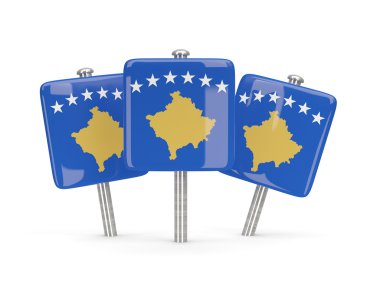 Kosova, üç kare pimleri bayrağı