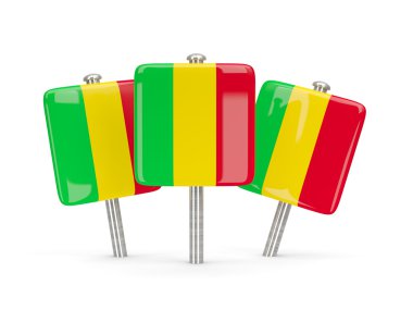 Mali, üç kare pimleri bayrağı