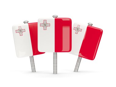 Malta, üç kare pimleri bayrağı