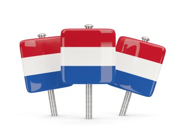 Hollanda, üç kare pimleri bayrağı