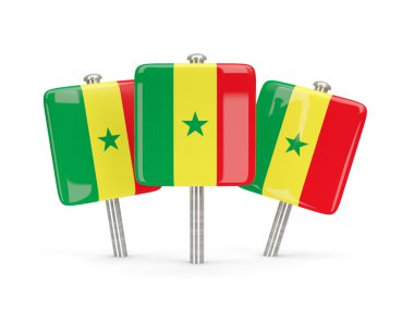 Senegal, üç kare pimleri bayrağı