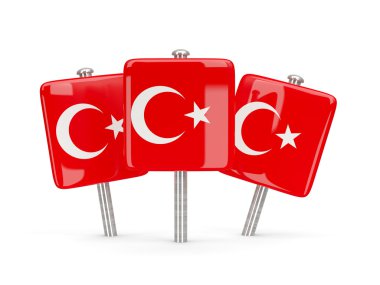Türkiye, üç kare pimleri bayrağı