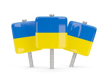 Ukrayna, üç kare pimleri bayrağı