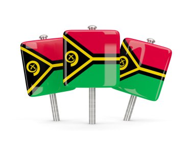 Vanuatu, üç kare pimleri bayrağı