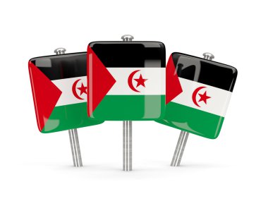 Batı Sahra, üç kare pimleri bayrağı