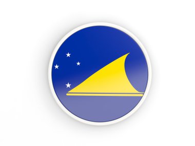 Tokelau bayrağı. Çerçeve ile yuvarlak simge