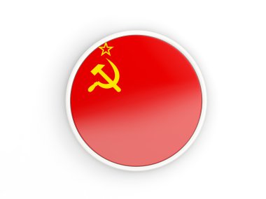 Sovyetler Birliği bayrağı. Çerçeve ile yuvarlak simge