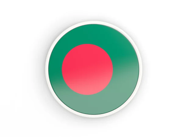 Flagge von Bangladesh. runde Ikone mit Rahmen — Stockfoto