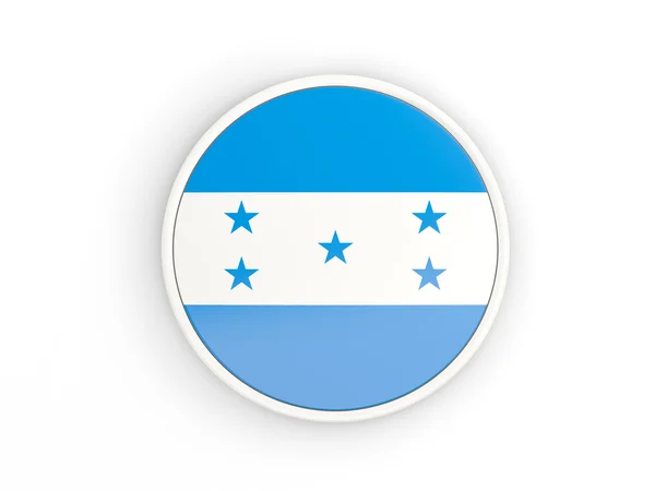 Bandeira de honduras. Ícone redondo com quadro — Fotografia de Stock