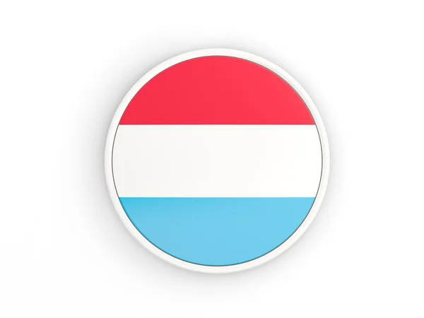 Flag of luxembourg. Round icon with frame — Stock Photo, Image