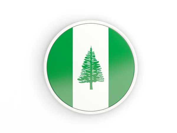 Bandera de Norfolk Island. Icono redondo con marco — Foto de Stock