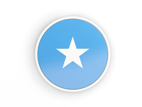 Flag of somalia. Round icon with frame — Stock Photo, Image