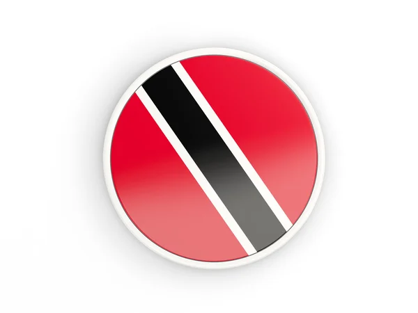 Flagga trinidad och tobago. Runda ikonen med ram — Stockfoto