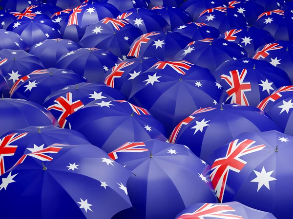 Ombrelli con bandiera di australia — Foto Stock