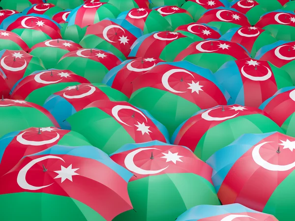 Deštníky s vlajka Ázerbájdžánu — Stock fotografie